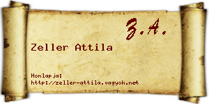 Zeller Attila névjegykártya