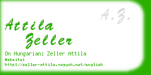 attila zeller business card